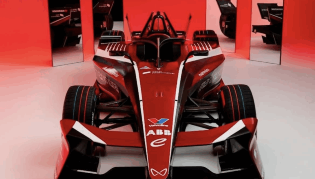 Mahindra Showcases Formula E-Race Car At Davos