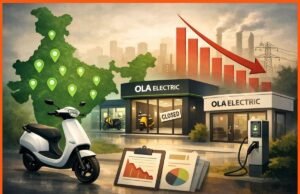 Ola Electric Shrinks Store Network to 550 Amid EV Market Share Drop